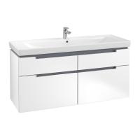 Тумба под раковину Villeroy & Boch Subway 2.0 1287х449 мм A91610MS белый матовый