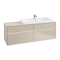Тумба под раковину Villeroy & Boch Collaro 1600х500 мм с подсветкой C030L0VK мягкий серый