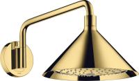 Верхний душ Axor Front 240 2jet с держателем 26021990 полированное золото