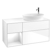 Тумба под раковину Villeroy & Boch Finion 1200х501 мм F921GFGF белый глянцевый/белый глянцевый
