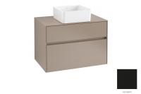 Тумба под раковину Villeroy & Boch Collaro 800х500 мм C03700PD чёрный матовый