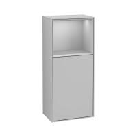 Тумба Villeroy & Boch Finion 418х270х936 мм петли слева, с зарядной станцией F520GJGJ светло-серый/светло-серый