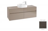 Тумба под раковину Villeroy & Boch Collaro 1400х500 мм C06100FQ дуб графитовый