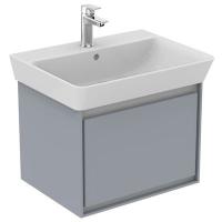 Тумба под раковину Ideal Standard Connect Air 530х409 мм E0846EQ светло-серый глянец/белый матовый