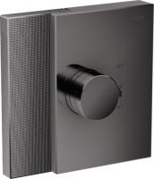 Термостат Axor Edge Highflow (внешняя часть) с алмазной огранкой 46741330 полированный чёрный хром