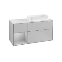 Тумба под раковину Villeroy & Boch Finion 1200х501 мм F681GJGJ светло-серый/светло-серый