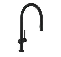 Смеситель для кухни Hansgrohe Talis M54 ComfortZone 210 выдвижной излив 72800670 чёрный матовый