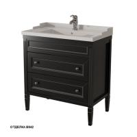 Тумба под раковину Caprigo Albion 80 790х450 мм (2 ящика) 10315 В042 чёрный алюминий