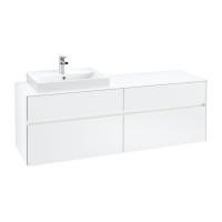 Тумба под раковину Villeroy & Boch Collaro 1600х500 мм с подсветкой C022L0MS белый матовый