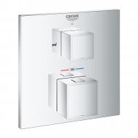 Термостат Grohe Grohtherm Cube (внешняя часть для 2 потребителей) 24 155 000 хром