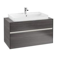 Тумба под раковину Villeroy & Boch Collaro 1000х500 мм с подсветкой C020L0FQ дуб графитовый