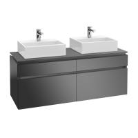 Тумба под раковину Villeroy & Boch Legato 1400х500 мм B66900FP серый глянцевый