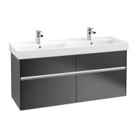 Тумба под раковину Villeroy & Boch Collaro 1254х444 мм с подсветкой C013L0PD чёрный матовый
