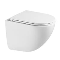 Унитаз подвесной Lemark Glazer Торнадо 3.0 безободковый с сиденьем 9614003 белый