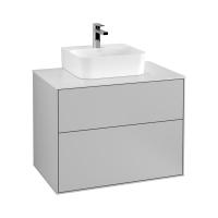 Тумба под раковину Villeroy & Boch Finion 800х501 мм F08100GJ светло-серый/белый