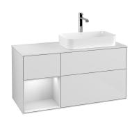 Тумба под раковину Villeroy & Boch Finion 1200х501 мм F271GFGF белый глянцевый/белый глянцевый