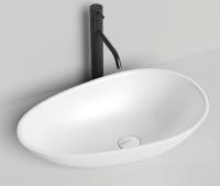 Раковина накладная Salini Paola 580x345 мм S-Stone 1101201SM белый матовый