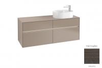 Тумба под раковину Villeroy & Boch Collaro 1400х500 мм с подсветкой C063L0FQ дуб графитовый