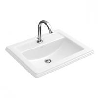Раковина врезная Villeroy & Boch Hommage 630х525 мм CeramicPlus 710263R1 альпийский белый