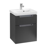 Тумба под раковину Villeroy & Boch Subway 2.0 440х352 мм A90610PD лак чёрный матовый