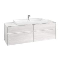 Тумба под раковину Villeroy & Boch Collaro 1600х500 мм с подсветкой C031L0E8 белое дерево