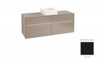 Тумба под раковину Villeroy & Boch Collaro 1400х500 мм с подсветкой C045L0PD чёрный матовый