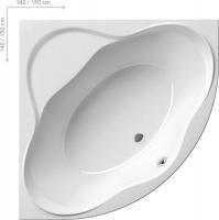 Ванна акриловая Ravak New Day 140x140 см C651000000 белый
