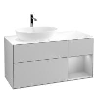 Тумба под раковину Villeroy & Boch Finion 1200х501 мм F811GJGJ светло-серый/светло-серый