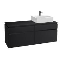 Тумба под раковину Villeroy & Boch Legato 1600х500 мм B67500PD лак чёрный матовый