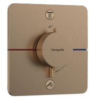 Термостат Hansgrohe ShowerSelect Comfort Q (внешняя часть для 2 потребителей) 15583140 шлифованная бронза