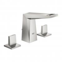 Смеситель для раковины Grohe Allure Brilliant S-Size 3 отверстия, донный клапан 20 342 DC0 суперсталь матовый