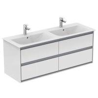 Тумба под раковину Ideal Standard Connect Air 1300x440 мм E0824KN белый глянец/светло-серый матовый