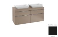 Тумба под раковину Villeroy & Boch Venticello 1257х502 мм A94401PD лак чёрный матовый