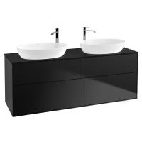 Тумба под раковину Villeroy & Boch Finion 1600х501 мм F96200PD чёрный матовый