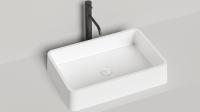 Раковина накладная Salini Gloria 07 595x395 мм S-Stone 1102207M белый матовый