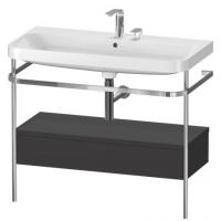 Консоль с раковиной Duravit Happy D.2 Plus 975х490 мм HP4843E8080 хром/графит матовый