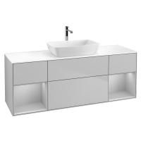 Тумба под раковину Villeroy & Boch Finion 1600х501 мм F861GJGJ светло-серый/светло-серый