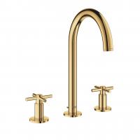 Смеситель для раковины Grohe Atrio M-Size 3 отверстия, высокий поворотный излив, донный клапан 20 008 GL3 холодный рассвет