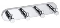 Планка с 4 крючками Bemeta Omega 104405212 хром
