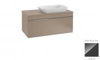 Тумба под раковину Villeroy & Boch Venticello 957х502 мм R A94801RA серое стекло