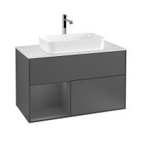 Тумба под раковину Villeroy & Boch Finion 1000х501 мм F241GKGK матовый антрацит/матовый антрацит