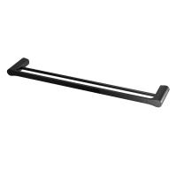Полотенцедержатель двойной WasserKraft Glan 640 мм K-5140 чёрный глянец