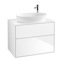 Тумба под раковину Villeroy & Boch Finion 800х501 мм F87100GF белый глянцевый