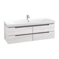 Тумба под раковину Villeroy & Boch Subway 2.0 1287х449 мм A69110E8 белое дерево
