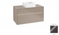 Тумба под раковину Villeroy & Boch Collaro 1000х500 мм с подсветкой C038L0FP серый глянцевый