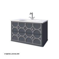 Тумба под раковину Caprigo Caprice 80 802х448 мм (2 ящика) 25112 L810/silver графит/серебро
