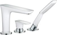 Смеситель для ванны Hansgrohe PuraVida на 3 отверстия 15432400 белый/хром