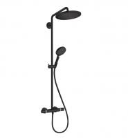 Душевая система с термостатом для душа Hansgrohe Croma Select S Showerpipe 280 1jet 26890670 матовый чёрный