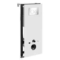 Инсталляция для унитаза WasserKraft Abens 20TLT.010.ME.WH.CH02 белое стекло/хром