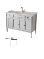 Тумба под раковину Caprigo Albion Promo 120 1178х450 мм (4 двери, 2 ящика) 33316 В231 белый